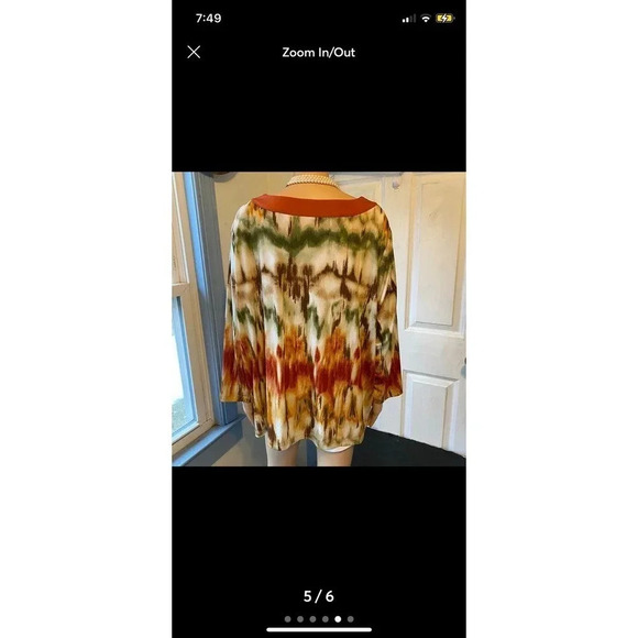 Alfred Dunner Casual Boho Multicolor Summer Beach Top Women Plus Sze 2X - Picture 5 of 6